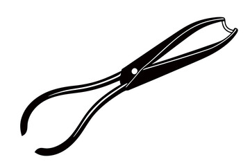 Dental Forceps on a White Background art vector illustration