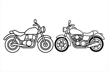 Motorcycle line art vector