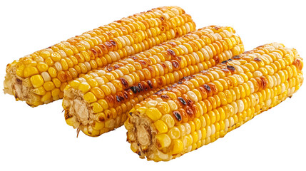 Roasted corns isolated.
