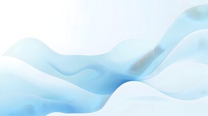 Fototapeta premium Smooth gradient background transitioning from light blue to white with simple flowing lines that create a modern elegant and visually appealing design perfect for presentations websites branding