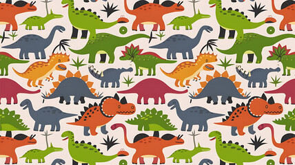 Whimsical dinosaur Illustration