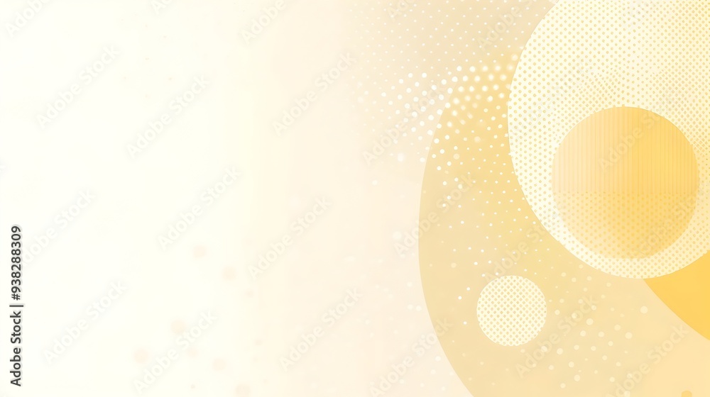 Poster elegant background with a light yellow gradient and simple circular patterns creating a clean and wa