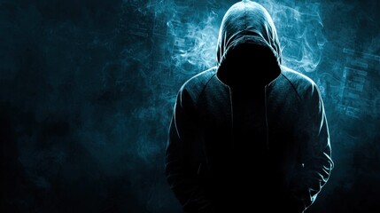 A hacker navigating the dark web, with a computer screen showing encrypted sites, anonymous chats, and illegal listings. The shadowy, clandestine environment features a hoodie-clad hacker