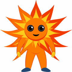 Solar Flare A Molten Being of Devastating Heat Art art vector illustration