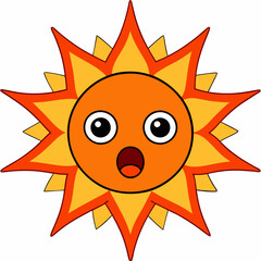 Solar Flare A Molten Being of Devastating Heat Art art vector illustration