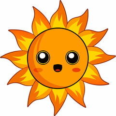 Solar Flare A Molten Being of Devastating Heat Art art vector illustration