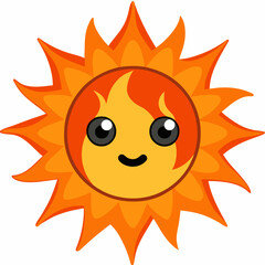 Solar Flare A Molten Being of Devastating Heat Art art vector illustration