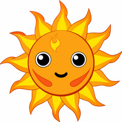 Solar Flare A Molten Being of Devastating Heat Art art vector illustration