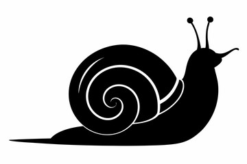 Snail silhouette vector, Snail icon