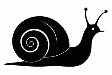 Snail silhouette vector, Snail icon