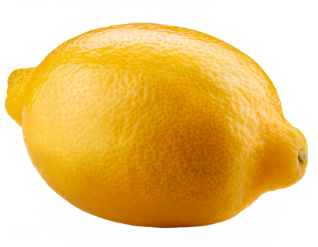 Isolated whole lemon on PNG backdrop