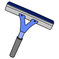 squeegee illustration hand drawn isolated vector