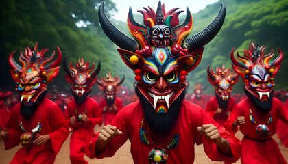Diablos danzantes de yare, tradicion del estado mirando Venezuela