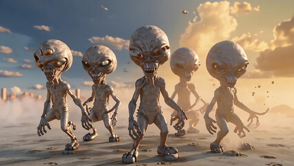 Obraz premium A little aliens