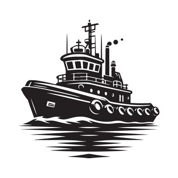 recommend clip art: Tugboat Silhouette Vector Illustrations – Perfect for Maritime Designs