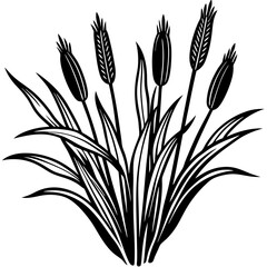 Reed  Art art vector illustration