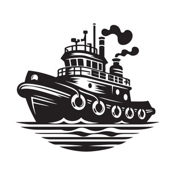 recommend clip art: Tugboat Silhouette Vector Illustrations – Perfect for Maritime Designs
