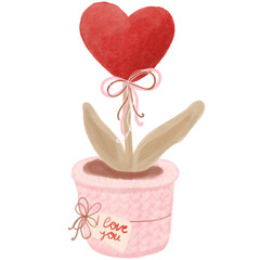 Cute Watercolor Sticker. Clipart.