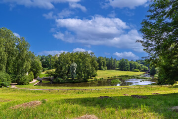 Obraz premium Park in Pavlovsk, Russia
