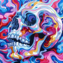 Naklejka premium Monster Wallpaper illustration for full print t-shirt design, web background or for poster.