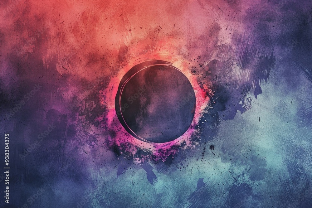Poster a bright and vibrant background featuring a circular shape, perfect for representing creativity, ima