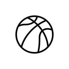 Ball of basketball icon flat design