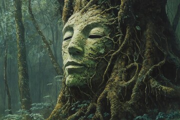 Green Man Forest Guardian Paganism Religion Spiritual Symbol