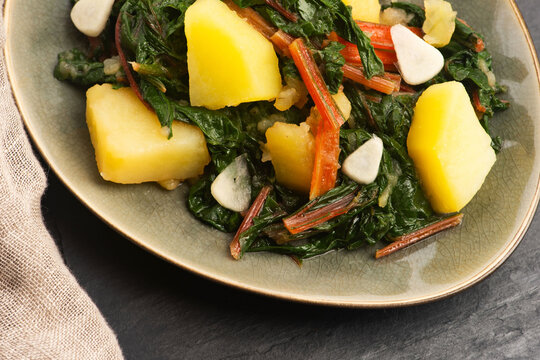 Dalmatian Blitva na leso. Blitva na leso - Swiss Chard with Potatoes , Dalmatian cuisine