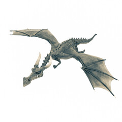 green dragon cartoon in a white background