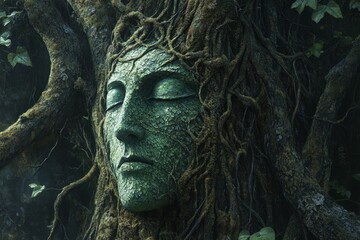 Green Man Forest Guardian Paganism Religion Spiritual Symbol
