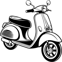 scooter Vector Art art vector illustration © design master
