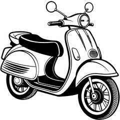 scooter Vector Art art vector illustration