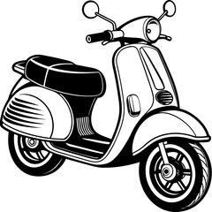 scooter Vector Art art vector illustration
