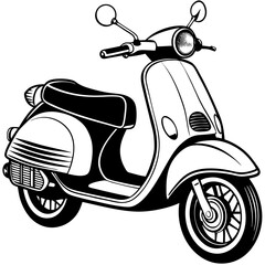 scooter Vector Art art vector illustration