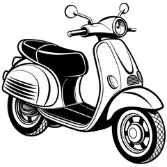 scooter Vector Art art vector illustration