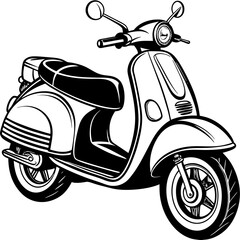 scooter Vector Art art vector illustration