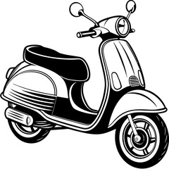 scooter Vector Art art vector illustration