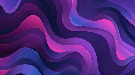 A vibrant abstract artwork featuring flowing pink and blue waves in a modern design.