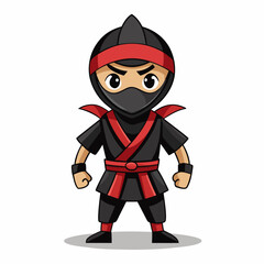 Ninja Rapper Ready for Battle  Vector Design art vector illustration