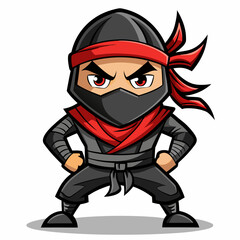 Ninja Rapper Ready for Battle  Vector Design art vector illustration
