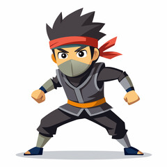 Ninja Rapper Ready for Battle  Vector Design art vector illustration