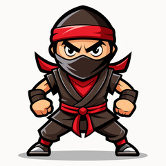 Ninja Rapper Ready for Battle  Vector Design art vector illustration
