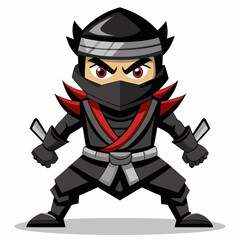 Ninja Rapper Ready for Battle  Vector Design art vector illustration