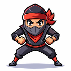 Ninja Rapper Ready for Battle  Vector Design art vector illustration