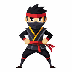 Ninja Rapper Ready for Battle  Vector Design art vector illustration