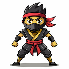 Ninja Rapper Ready for Battle  Vector Design art vector illustration