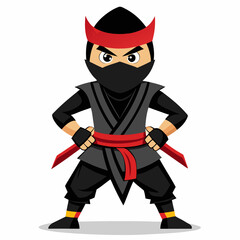 Ninja Rapper Ready for Battle  Vector Design art vector illustration