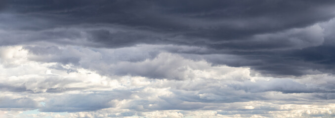 Sky with gray rain clouds
