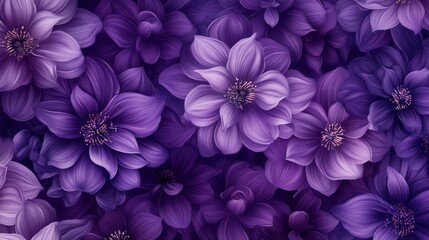 Obraz premium seamless purple floral
