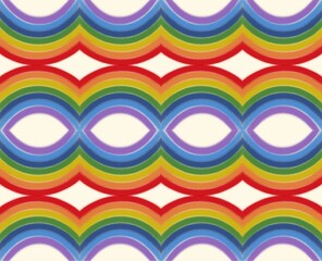 Obraz premium Rainbows infinity seamless background.